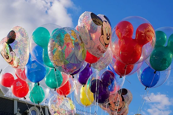 A group of Disney themed balloons.