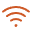 Graphic icon of wifi symbol